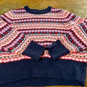 Women’s JCrew sweater. size large. Fairisle